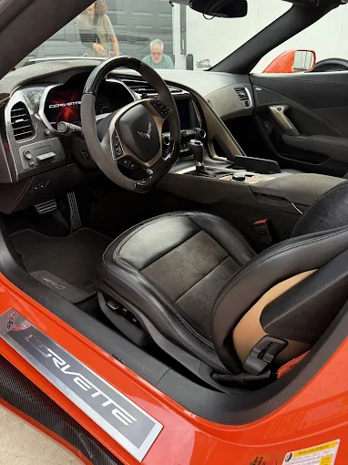 Corvette interior after a full interior detail
