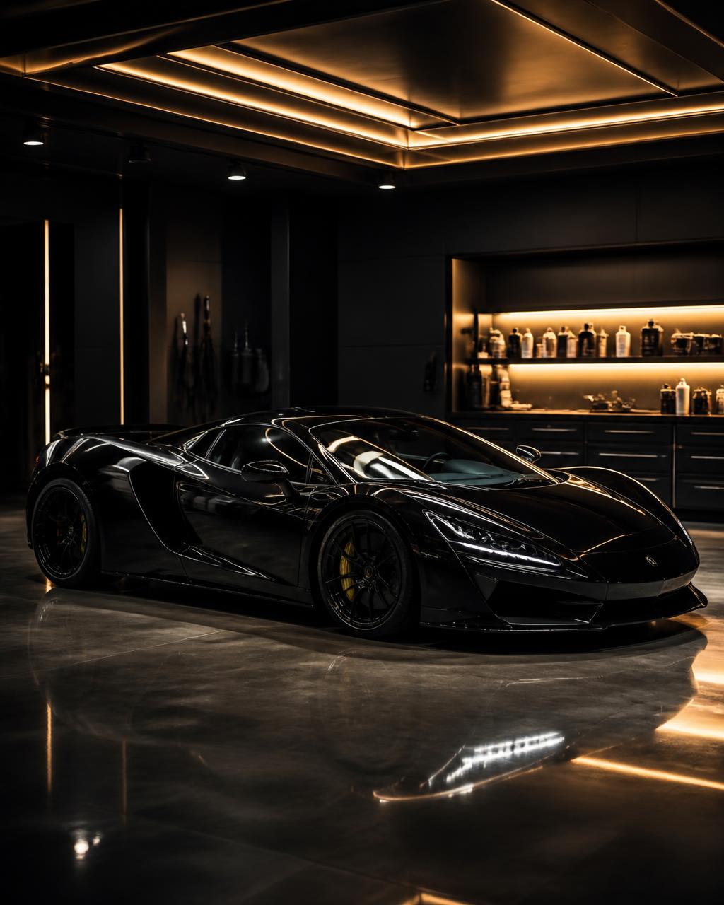 Glossy exotic vehicle finished by Exotic Details mobile detailing